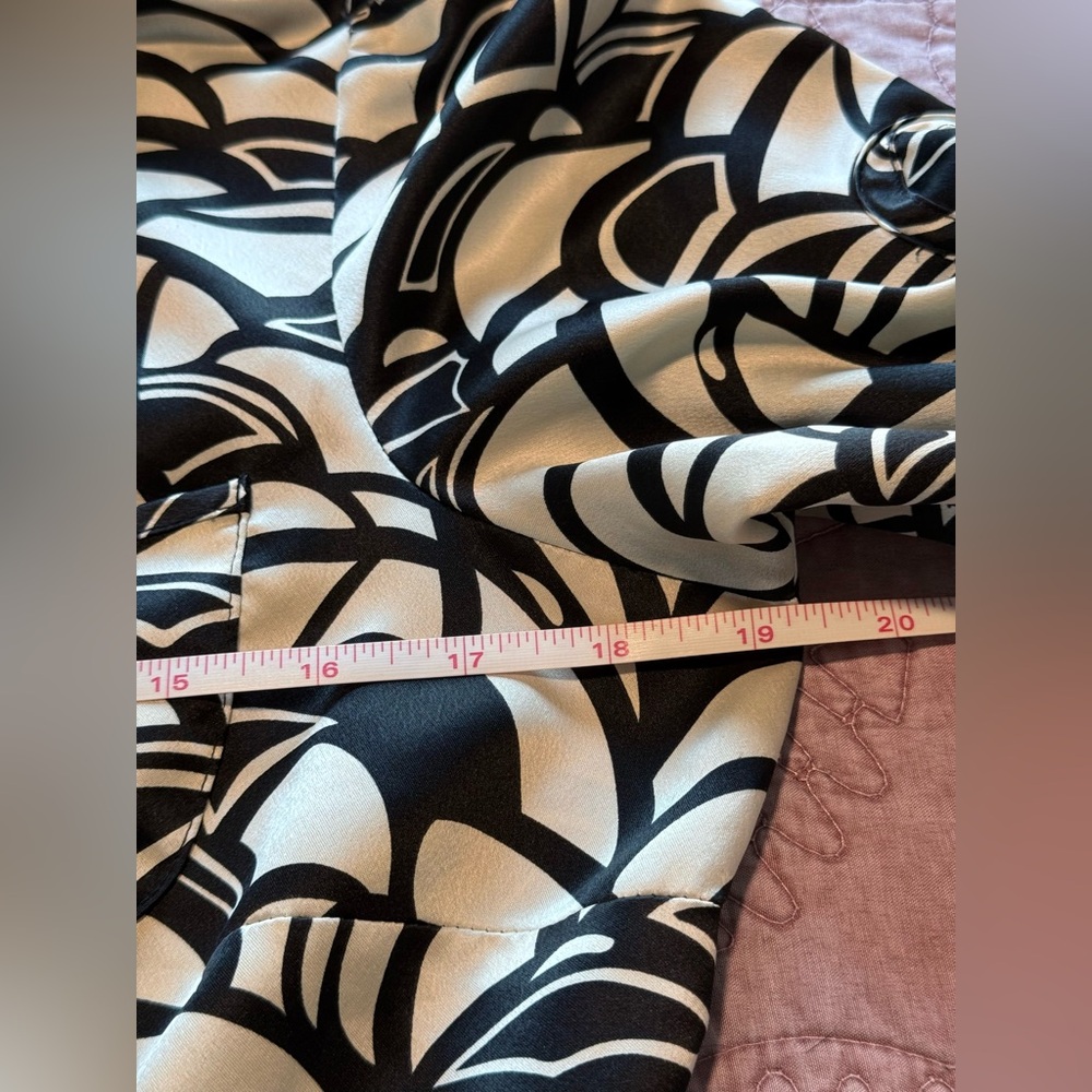 Mixit Black And White Patterned Button Down Shirt - image 7